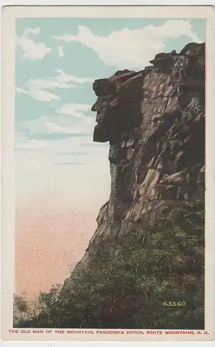 (82131) AK Franconia Notch, White Mountains, Old Man of the Mountain