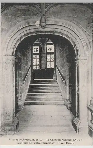 (82109) AK Azay le Rideau, Schloss, Château, Vestibül, vor 1945