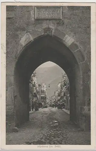 (82100) AK Vipiteno, Sterzing, Stadttor mit Altstadt 1929