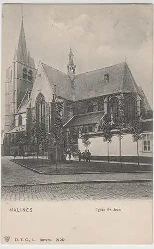 (82030) AK Malines, Mechelen, St. Johanneskirche 1910