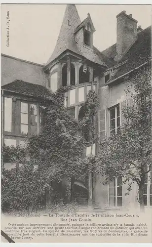 (82012) AK Sens, Yonne, Tourelle d'Escalier, Maison Jean Cousin, v. 1945