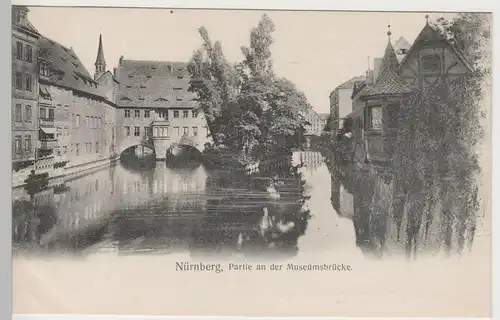 (81959) AK Nürnberg, Partie an der Museumsbrücke, 1906