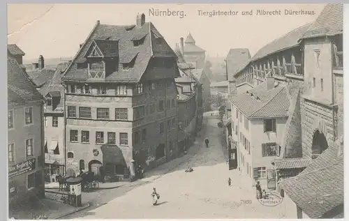 (81958) AK Nürnberg, Tiergärtnertor u. Albrecht Dürer-Haus, vor 1945