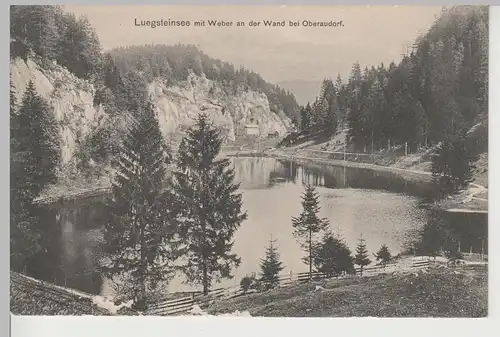 (81784) AK Luegsteinsee mit Weber a.d. Wand bei Oberaudorf, 1913