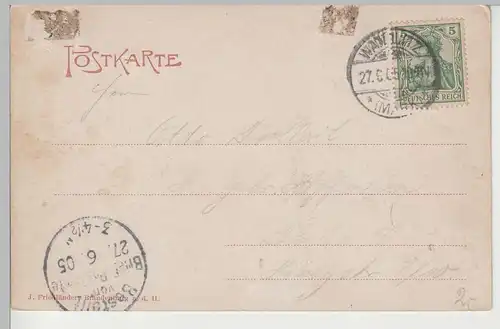 (81596) AK Gruss vom Liepnitzsee bei Bernau, 1905