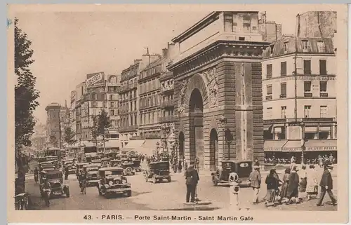 (81595) AK Paris, Porte Saint-Martin, vor 1945