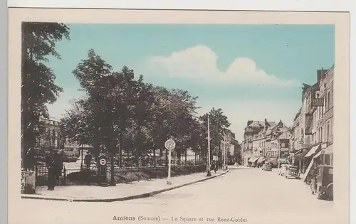 (81585) AK Amiens (Somme), Le Square et rue René-Goblet, vor 1945