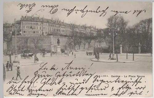 (81535) AK Genf, Genève, La Place Neuve, 1905