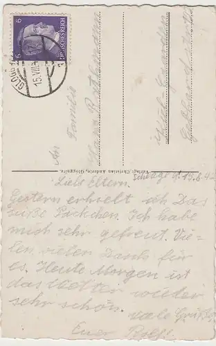 (81083) AK Schlagl, Raach am Hochgebirge, Burg Wartenstein 1942