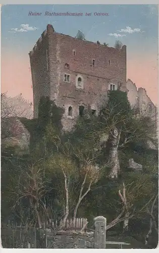 (81073) AK Ottrott, Burg Rathsamhausen, Feldpost 1917