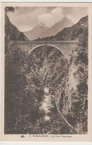 (81071) AK Luz-Saint-Sauveur, Pont Napoléon, vor 1945