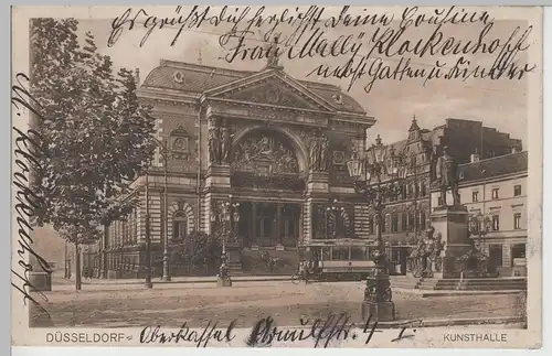 (80974) AK Düsseldorf, Kunsthalle, 1921