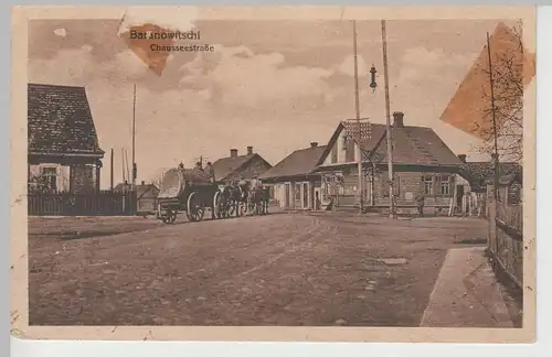 (80656) AK Baranowitschi, Баранавічы, Chausseestraße, Feldpost 1916