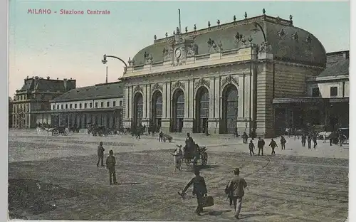 (80631) AK Milano, Mailand, Stazione Centrale, vor 1945
