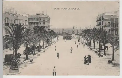 (80630) AK Cádiz, Plaza de Isabel II., vor 1945