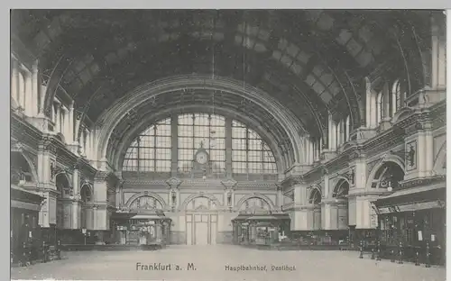 (80581) AK Frankfurt a.M., Hauptbahnhof Vestibül, vor 1920