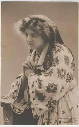 (80513) AK Junge Frau in Tracht 1908
