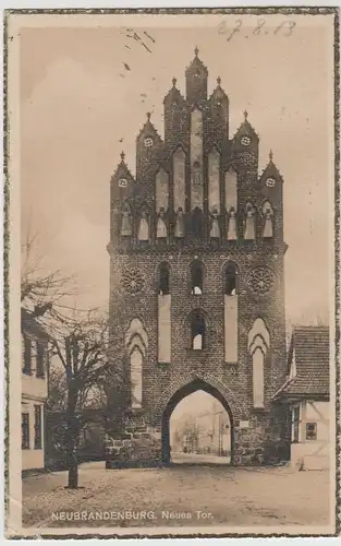 (80456) AK Neubrandenburg, Neues Tor 1913