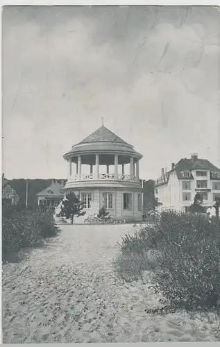 (80323) AK Timmendorfer Strand, Musikpavillon und Lesehalle, 1920