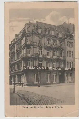 (80289) AK Köln, Hotel Continental, 1925