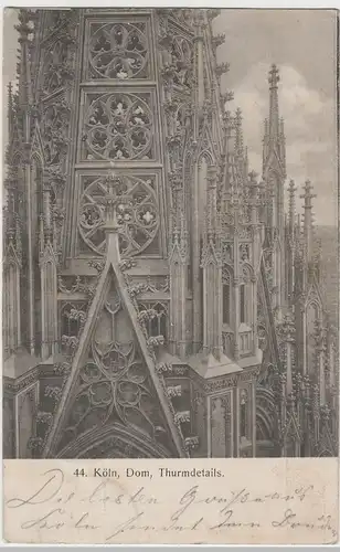 (80283) AK Köln, Dom, Turmdetails, 1906