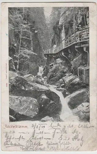 (80269) AK Zackelfall (Wodospad Kamieńczyka), Zackelklamm, 1901