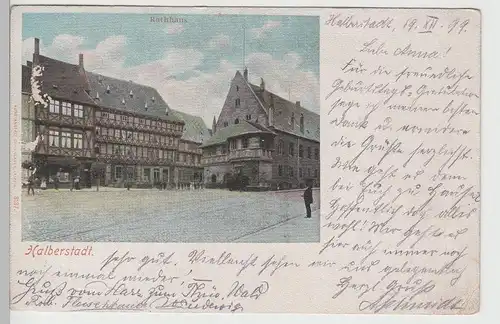 (80030) AK Halberstadt, Rathaus, 1899