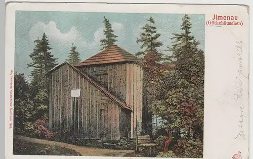 (79962) AK Ilmenau, Kickelhahn, Goethehäuschen, Bahnpost, um 1905