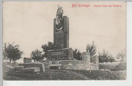 (79831) AK Bad Kissingen, Marien-Säule am Sinnberg, 1910