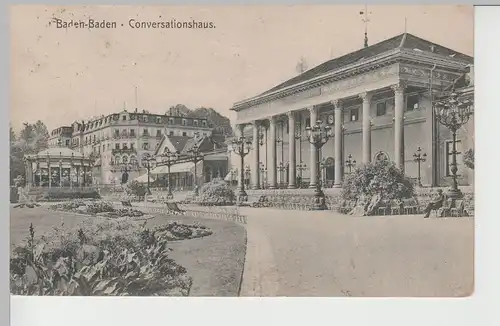 (79789) AK Baden-Baden, Conversationshaus, 1922