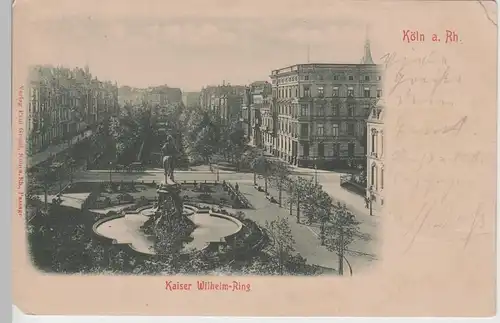 (79745) AK Köln, Kaiser Wilhelm-Ring, 1900