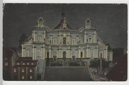 (79602) AK Albendorf,  Wambierzyce, Basilika beleuchtet, vor 1945