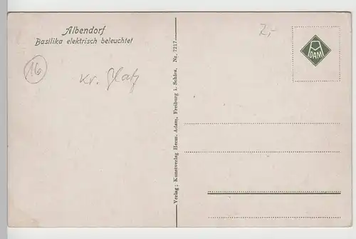 (79602) AK Albendorf,  Wambierzyce, Basilika beleuchtet, vor 1945