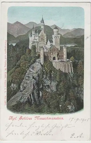 (79565) AK Kgl. Schloss Neuschwanstein, 1905