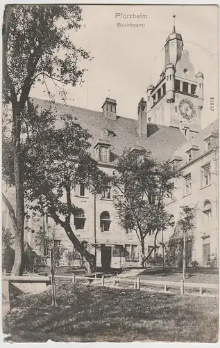 (79562) AK Pforzheim, Bezirksamt, 1908