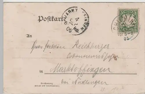 (79465) AK Gruss vom Kgl. Schloss Herrenchiemsee, 1905