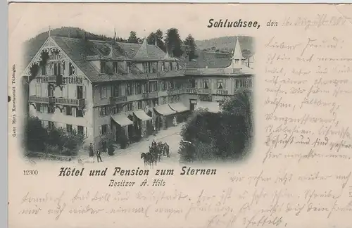 (79462) AK Schluchsee, Hotel "Zum Sternen", 1900