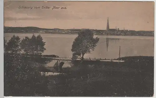 (79071) AK Schleswig, Ansicht vom Selker Noor, 1919
