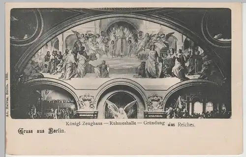 (78914) AK Gruss aus Berlin, Ruhmeshalle im Kgl. Zeughaus, bis 1905
