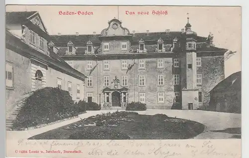 (78699) AK Baden-Baden, Das neue Schloss, 1902