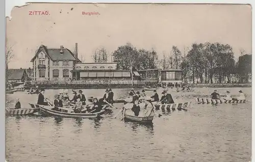 (78684) AK Zittau, Burgteich, 1907