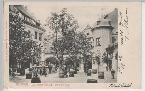 (78559) AK München, Hofbräuhaus, Innenhof 1902