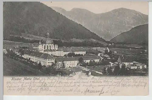 (78220) AK Kloster Ettal, Gesamtansicht, um 1905