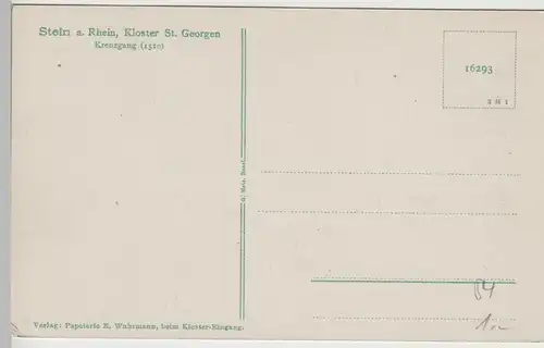 (78195) AK Stein am Rhein, Kloster St. Georgen, Kreuzgang, vor 1945