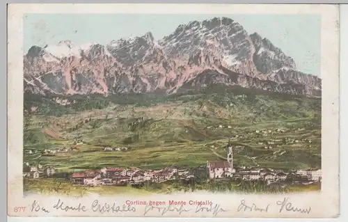 (77974) AK Cortina gegen Monte Cristallo, 1904