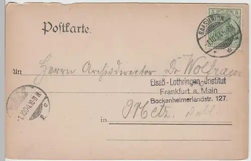 (77921) AK Saarunion, Sarre-Union, Altes Haus, 1904