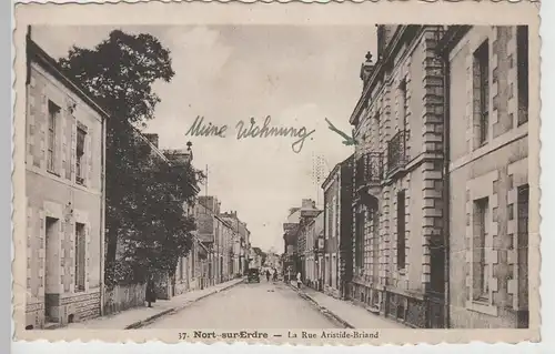 (77880) AK Nort-sur-Erdre, La Rue Aristide-Briand 1941