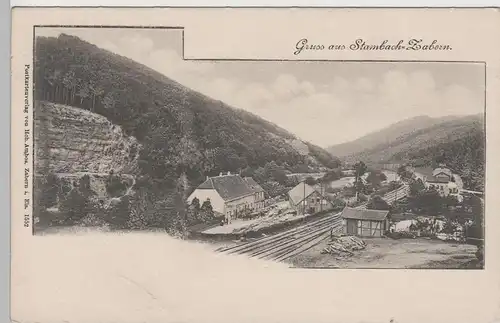 (77856) AK Gruß aus Stambach Zabern, Saverne, Elsass, bis um 1905