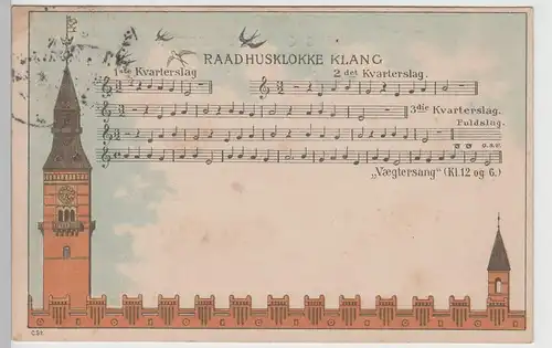 (77829) Künstler AK Kopenhagen, København, Rathaus, Rådhus 1905