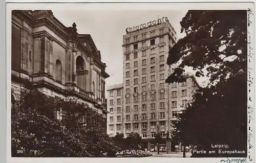 (77703) Foto AK Leipzig, Partie am Europahaus, 1932